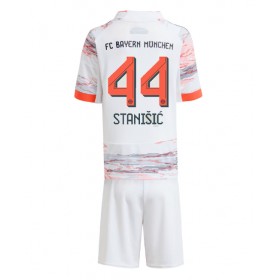 Bayern Munich Josip Stanisic #44 Borta Kläder Barn 2025-26 Kortärmad (+ Korta byxor)